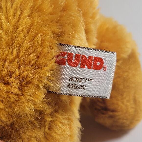 GUND Honey Bear Plush 9" Golden Soft Toy Stuffed Animal - Picture 8 of 9
